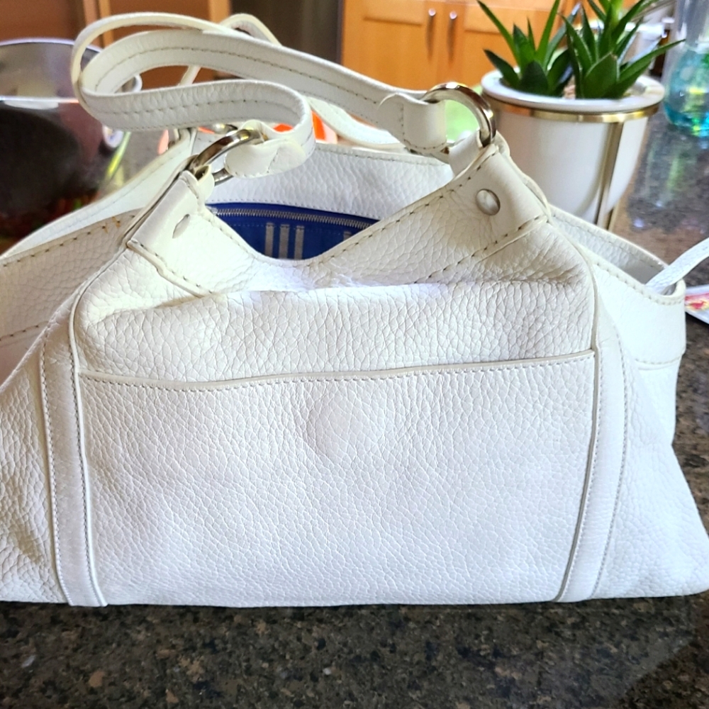 EUC Hogan by Tod's White Pebbled Leather Shopper